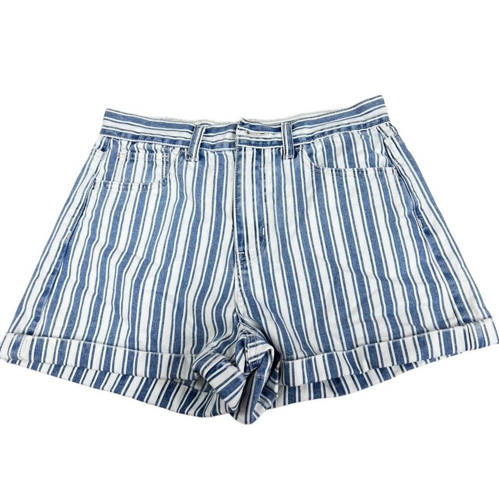 American Eagle Shorts Women’s Blue White‎ Striped Size 2